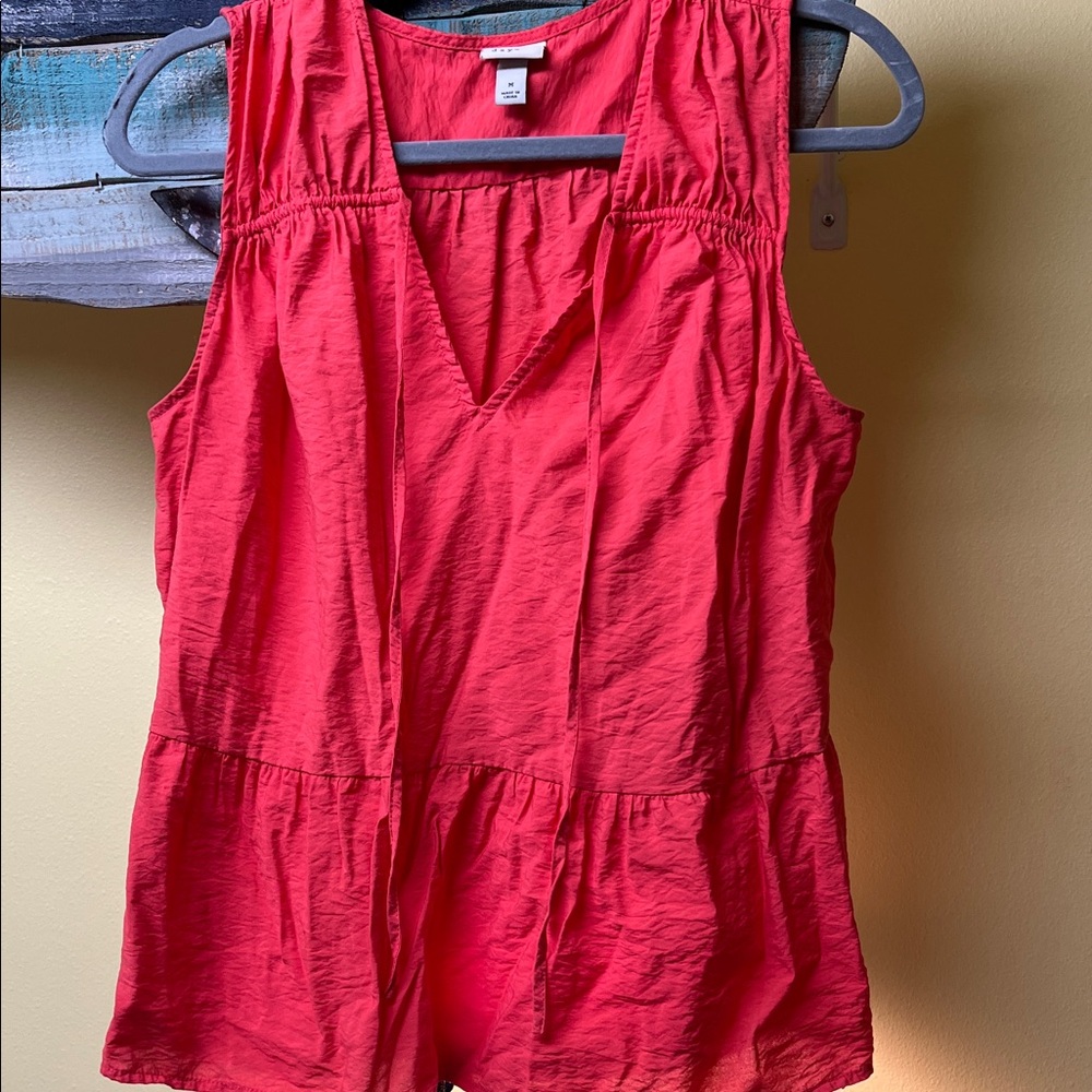 a new day Vibrant Coral Sleeveless Tank Top- size Medium